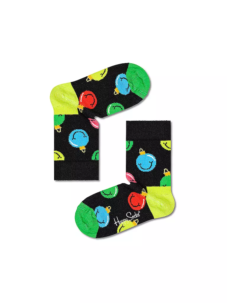 HAPPY SOCKS | Kinder Socken JINGLE SMILEY black / multi | bunt