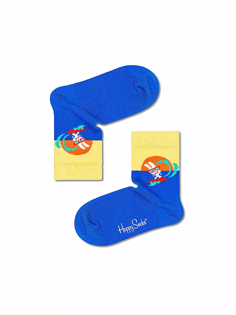 HAPPY SOCKS | Kinder Socken SURFING BUNNY medium blue | blau