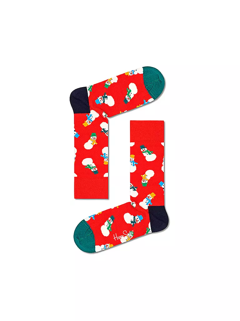 HAPPY SOCKS | Socken Snowman 36-40 | rot