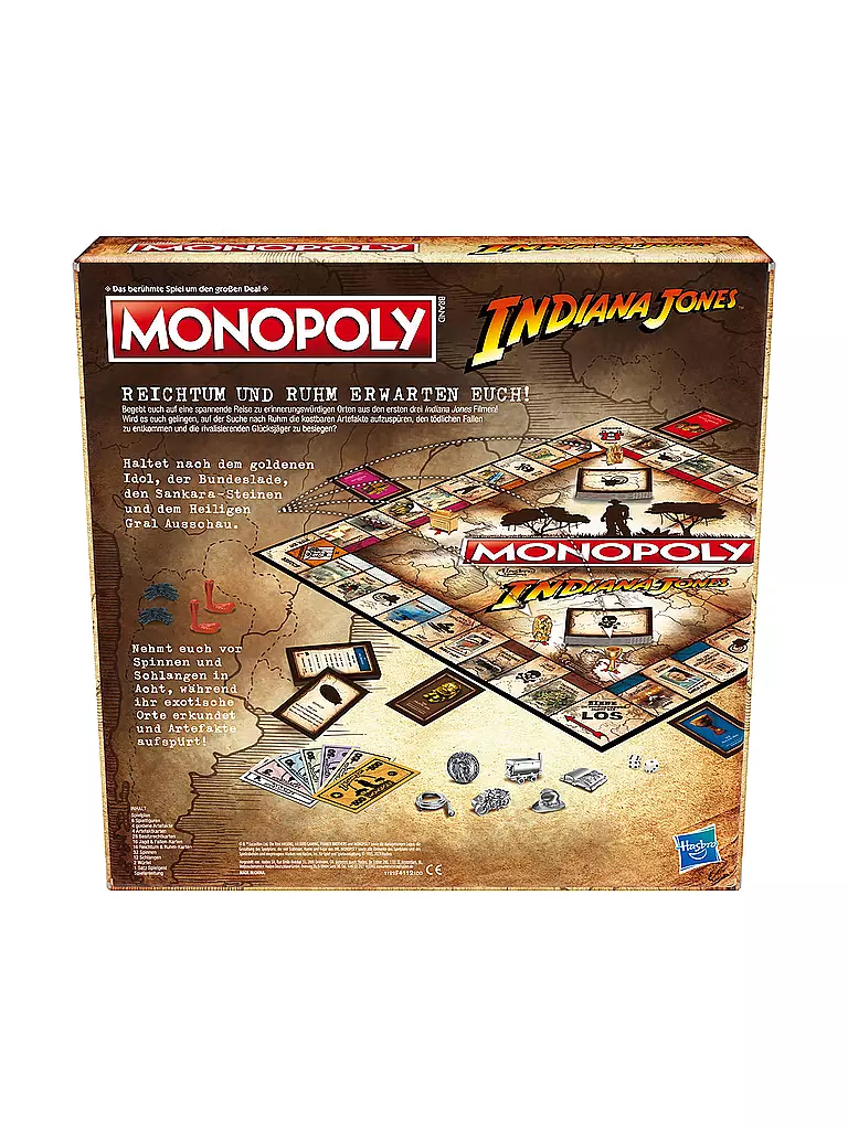HASBRO | Brettspiel - Monopoly Indiana Jones Spiel | keine Farbe
