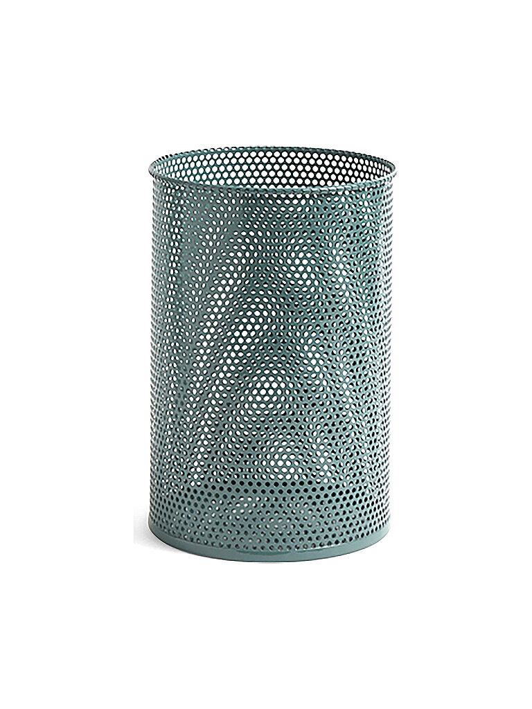 HAY Papierkorb Perforated BIN M Sage Green grün