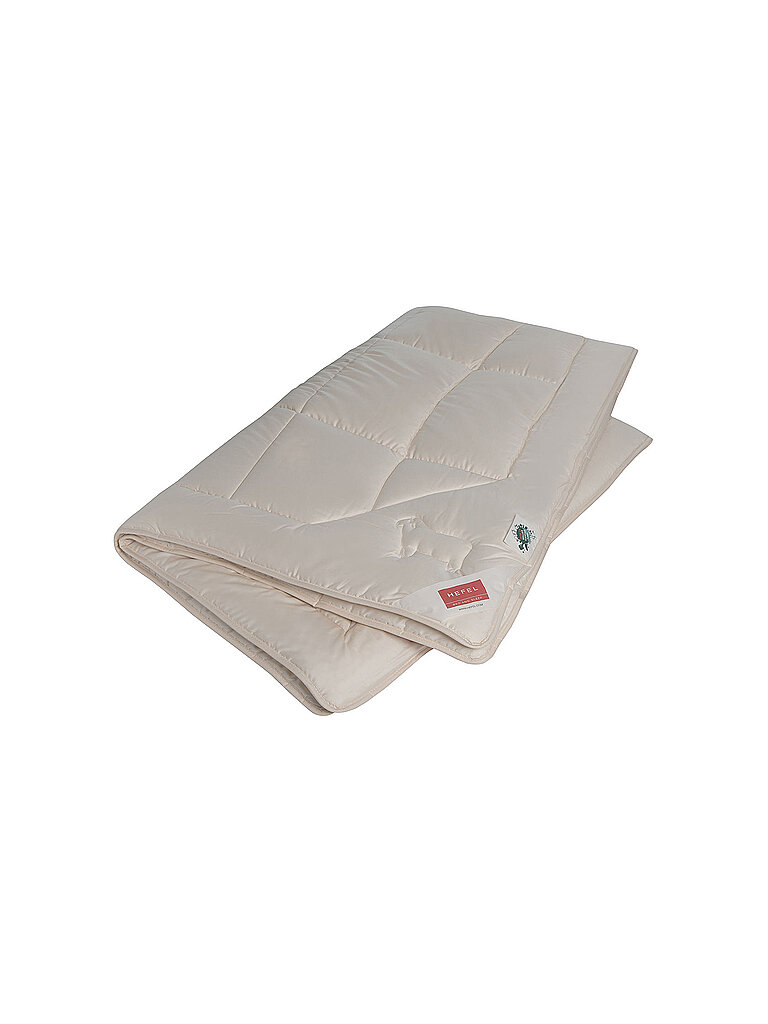 HEFEL Bettdecke WOOL 140x200cm Naturweiss beige