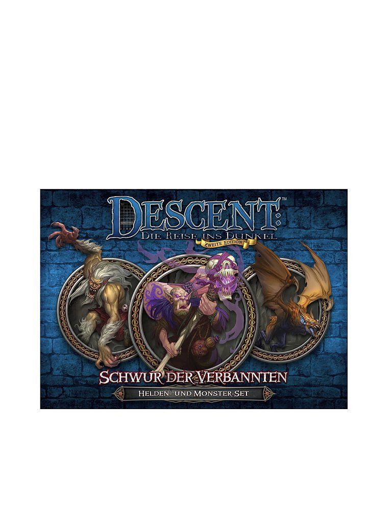 HEIDELBERGER SPIELEVERLAG Descent 2nd Edition - Schwur der Verbannten Helden und Monster