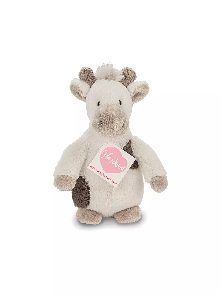 HERMANN TEDDY | Plüschtier  - Giraffenbaby Pünktchen 20cm - mit Rassel | rosa