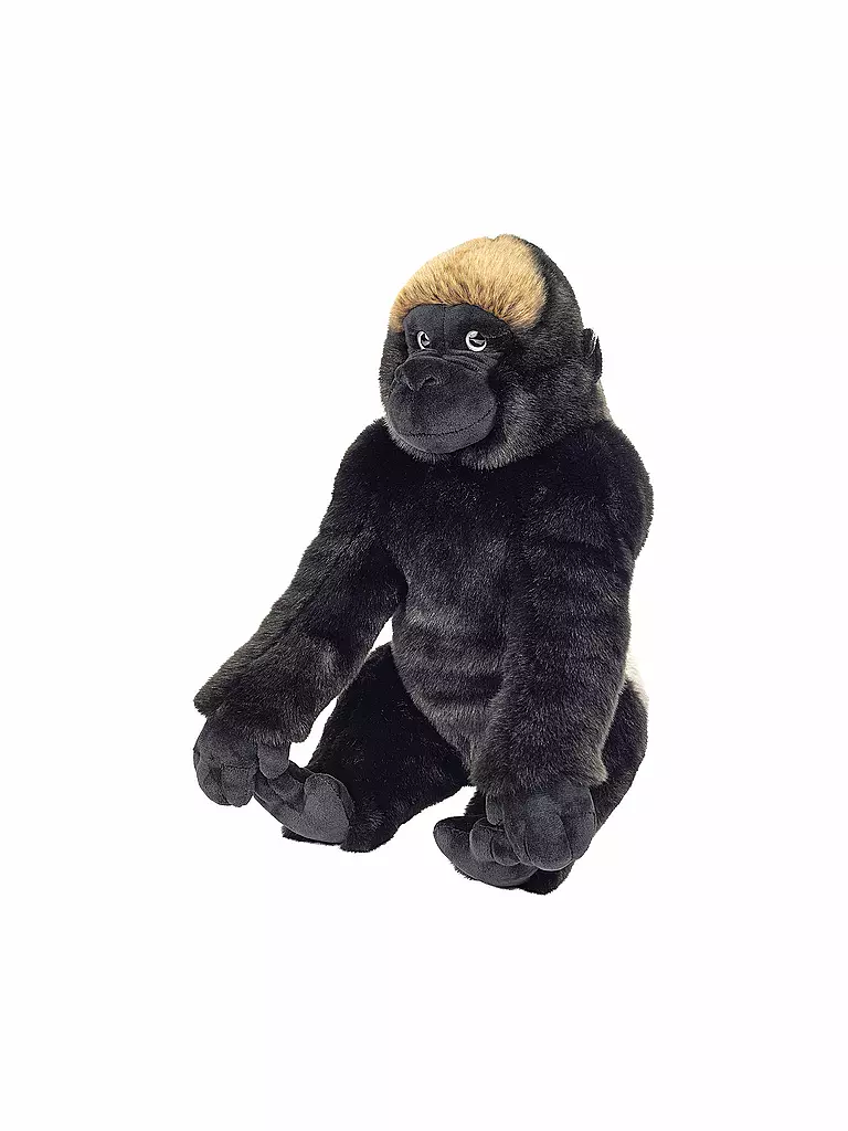 HERMANN TEDDY | Plüschtier - Berggorilla sitzend 35cm | schwarz