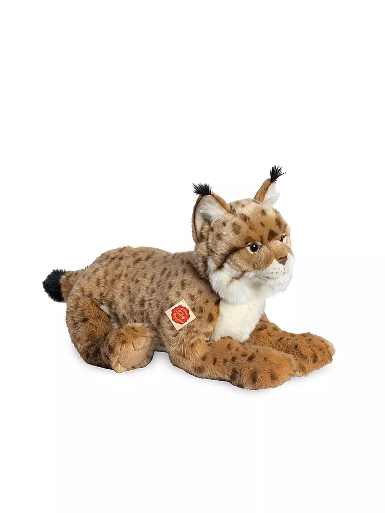 HERMANN TEDDY | Plüschtier - Luchs liegend 45cm | beige