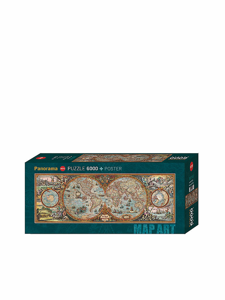 HEYE | Panorama-Puzzle "Hemisphere Map" (6000 Teile) | keine Farbe