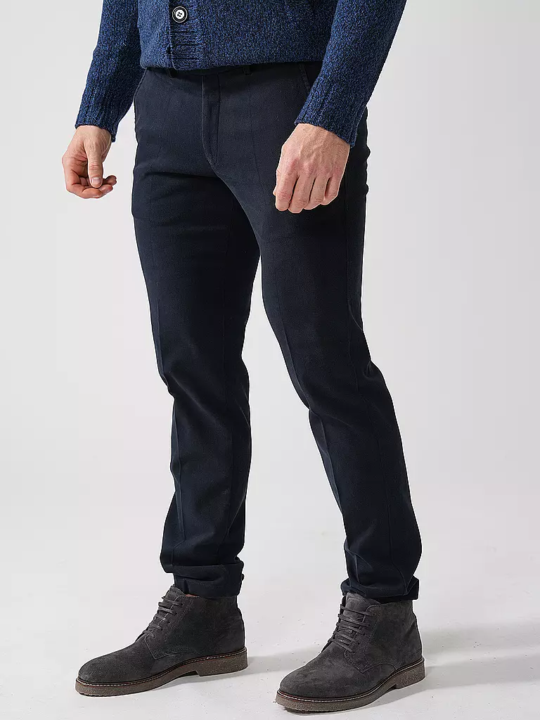 HILTL | Chino TRENTO Slim Fit | blau
