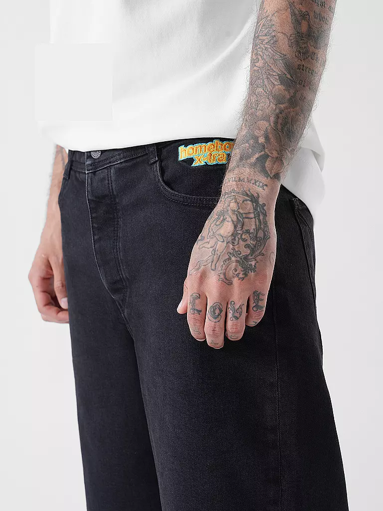 HOMEBOY | Jeansshorts   X-TRA BAGGY | schwarz