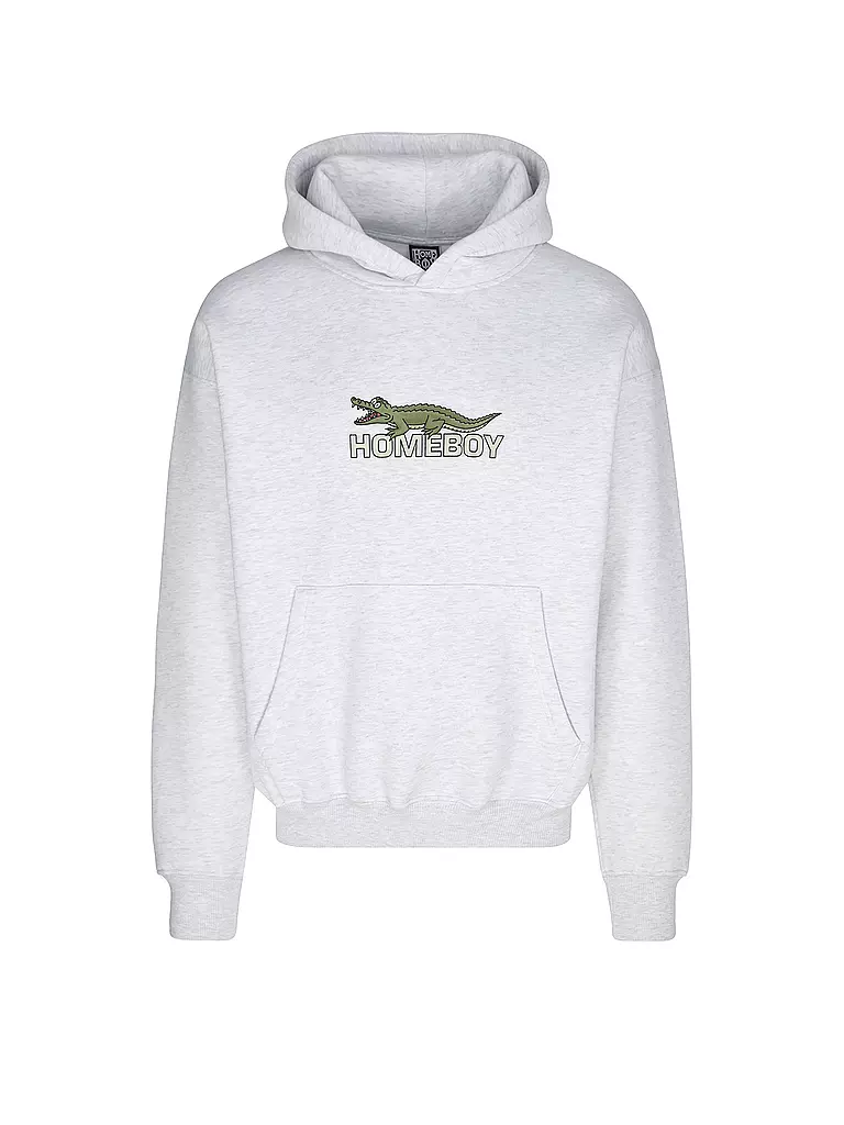 HOMEBOY | Kapuzensweater - Hoodie CROCOBOY HOOD | hellgrau
