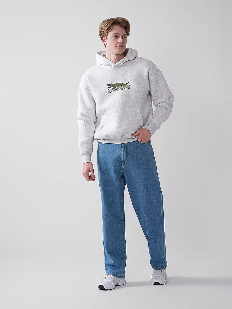 HOMEBOY | Kapuzensweater - Hoodie CROCOBOY HOOD | hellgrau