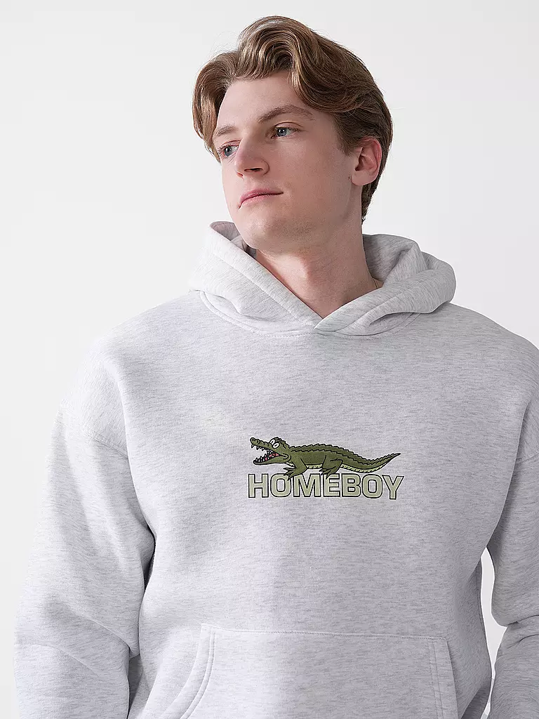 HOMEBOY | Kapuzensweater - Hoodie CROCOBOY HOOD | hellgrau