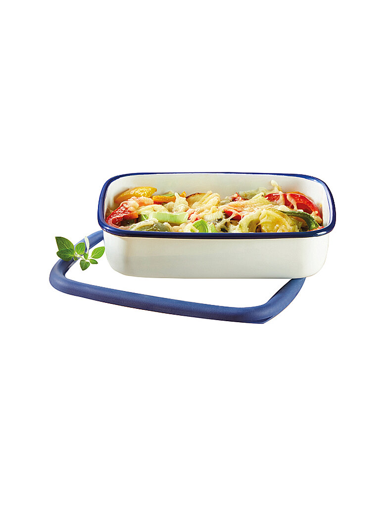 HONEY WARE Frischhaltedose - Vorratsbehälter Classic Line 23,5x17cm Weiss/Blau weiß
