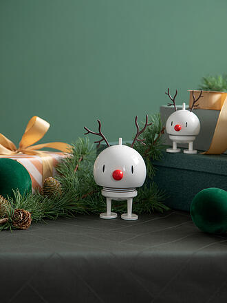 HOPTIMIST | Figura decorativa navideña Classic Bumble 9,5cm Reno blanco