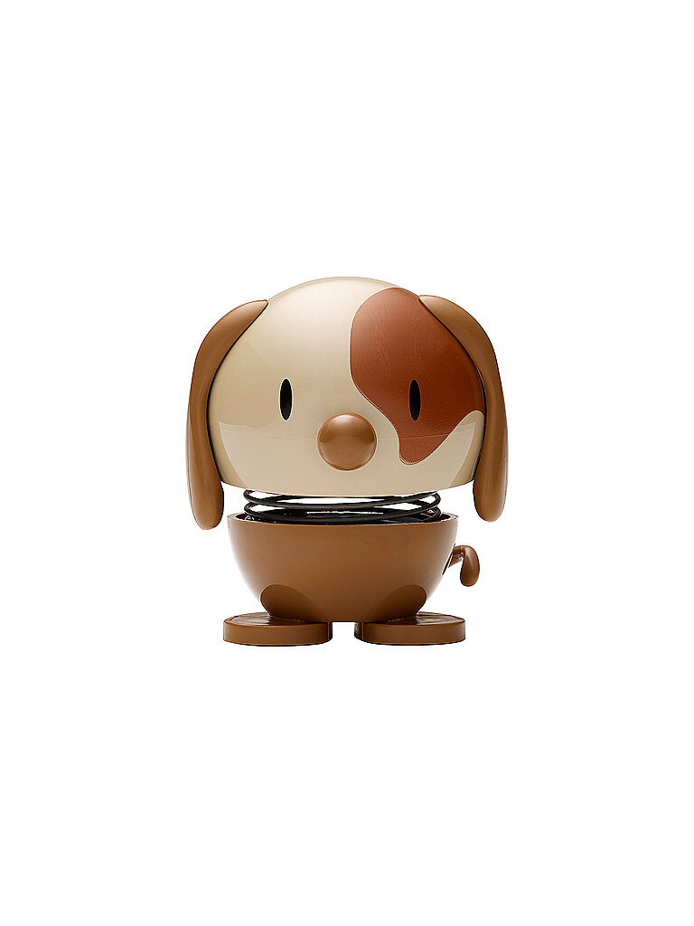 Hoptimist Tier, Hund, Wackelfigur & Glücksbringer Skandinavisch, Wohnzimmer & Schreibtisch Deko, Büro Gadget, Tolle Kleine Geschenke, 5,5 x 5,9 x 7,3 cm, Small, Braun