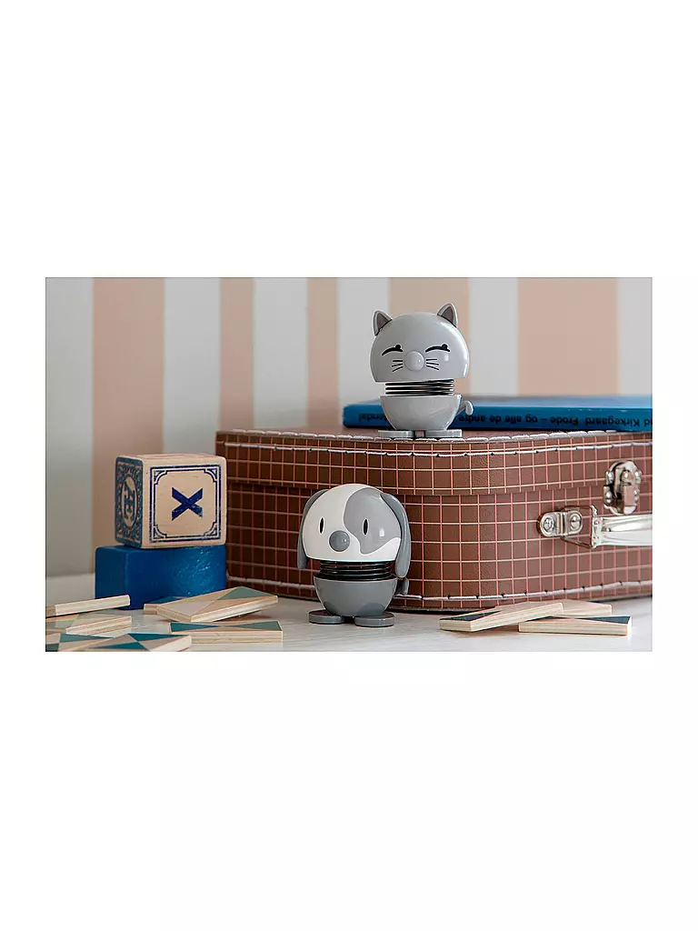 HOPTIMIST | Dekofigur Cat 7,3cm Light Grey | hellgrau