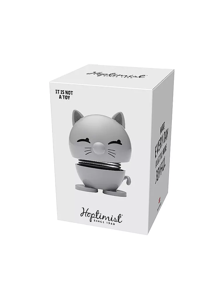 HOPTIMIST | Dekofigur Cat 7,3cm Light Grey | hellgrau