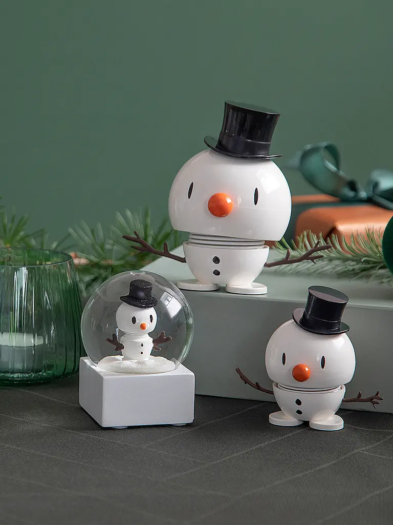 HOPTIMIST | Dekofigur Classic Bumble Snowman 7,8cm White | weiss