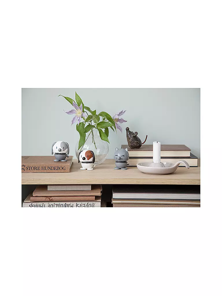 HOPTIMIST | Dekofigur Dog 6,9cm Cool Grey | hellgrau