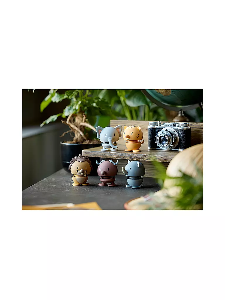 HOPTIMIST | Dekofigur Soft Rhino 7,6cm Grey | hellbraun