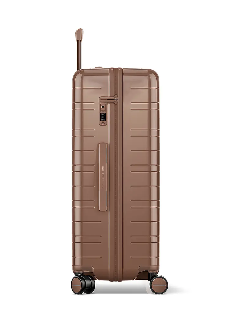 HORIZN STUDIOS | Trolley H7 RE Check-In Reisekoffer 77cm glossy mocha | Hellbraun