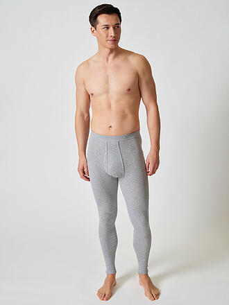 HUBER | Lange Unterhose mit Eingriff COMFORT grey melange