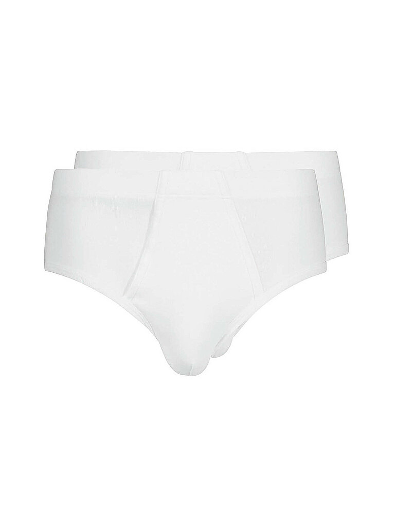 HUBER Slip mit Eingriff 2-er Pkg.  Duo Line Feinripp (Weiss) weiss | L