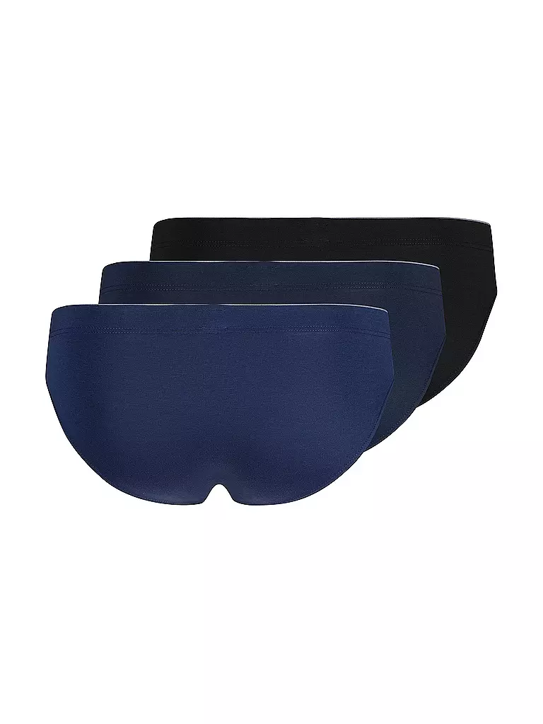 HUBER | Brasil Slip 3er Pkg. blue black selection  | blau