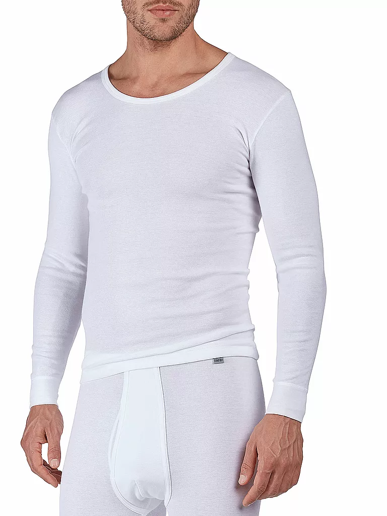 HUBER | Langarmshirt "Cormort" (Weiß) | weiss