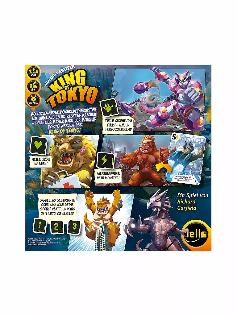 HUCH | Brettspiel - King of Tokyo | keine Farbe