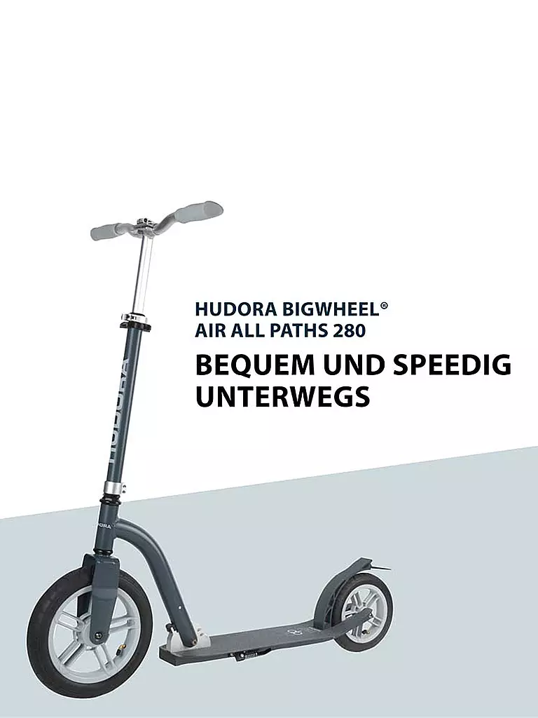 HUDORA | Roller BigWheel® Air All Paths 280 Basalt | grau