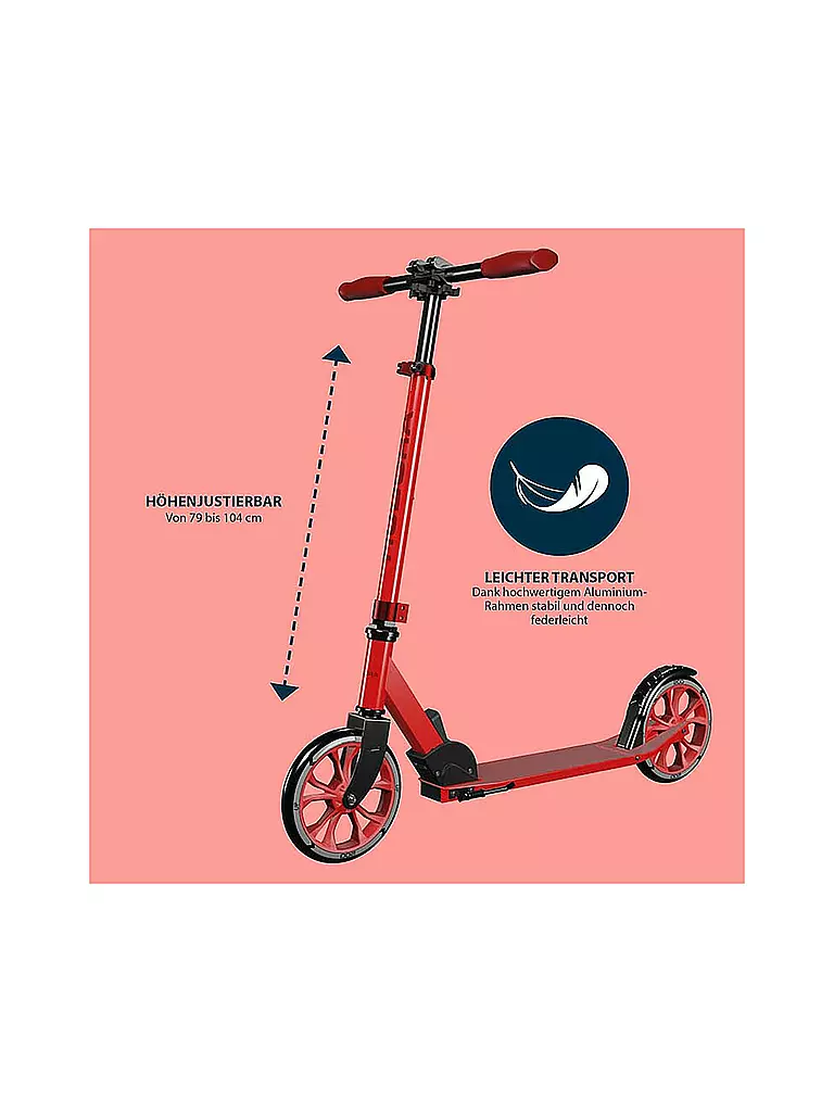 HUDORA | Scooter Up 200 red | keine Farbe