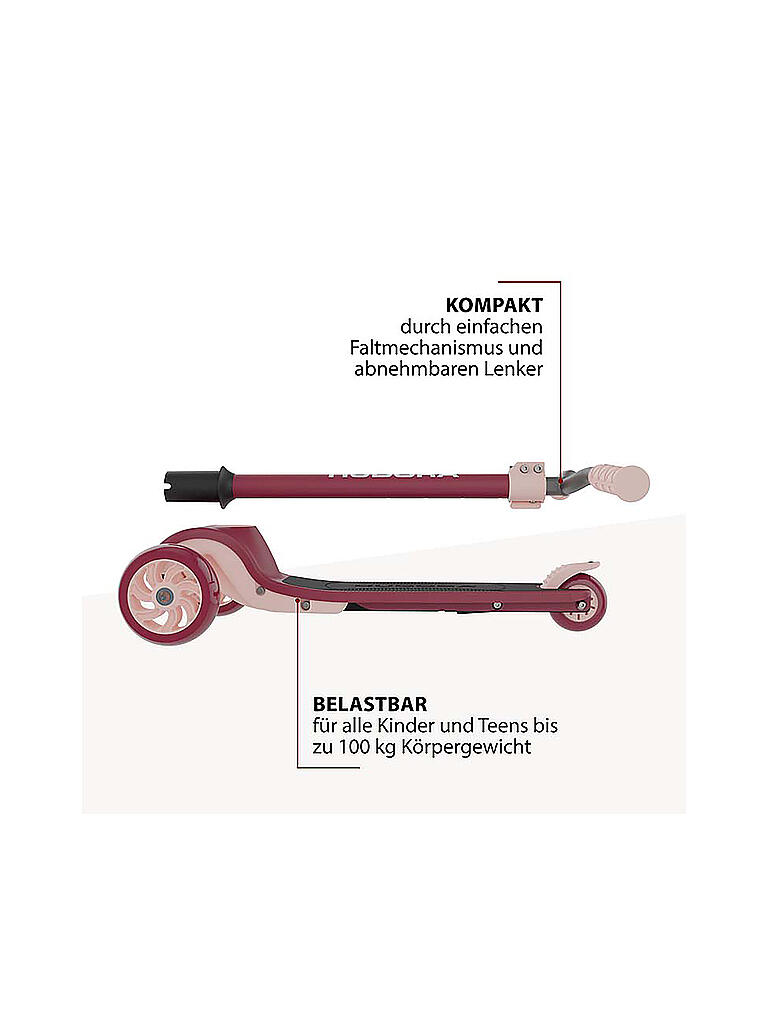 HUDORA | Tri-Scooter bordeaux | dunkelrot