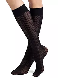 HUDSON | Kniestrümpfe EARTHY REPTILE black | schwarz