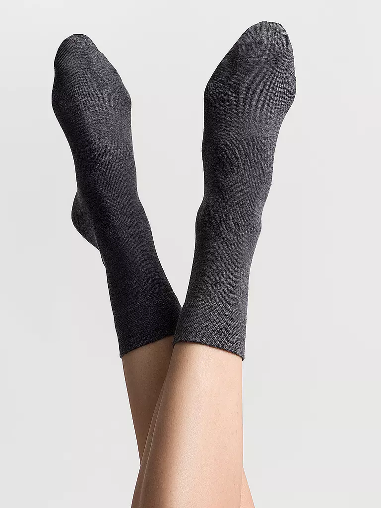 HUDSON | Socken grau-mel. | dunkelblau