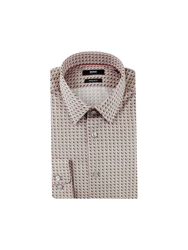 Herren Hemden BOSS by HUGO BOSS Hemden Sparen Sie 42% BOSS by HUGO BOSS Regular Fit Freizeithemd mit Allover-Muster in Weiß für Herren 