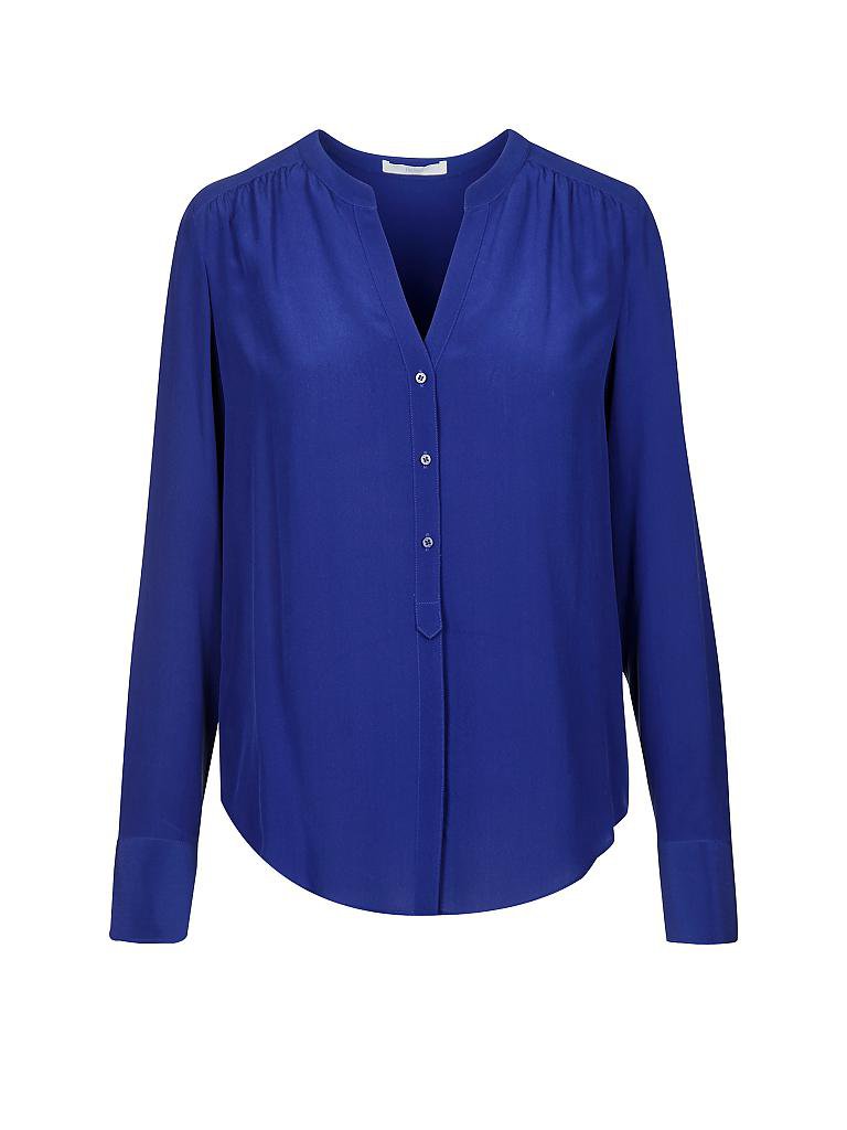 HUGO BOSS | Seiden-Bluse | blau