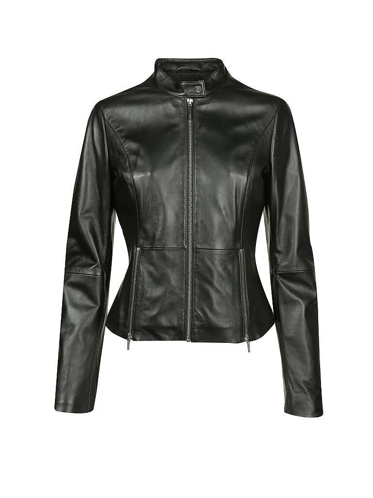 HUGO Lederjacke Lurana schwarz | S