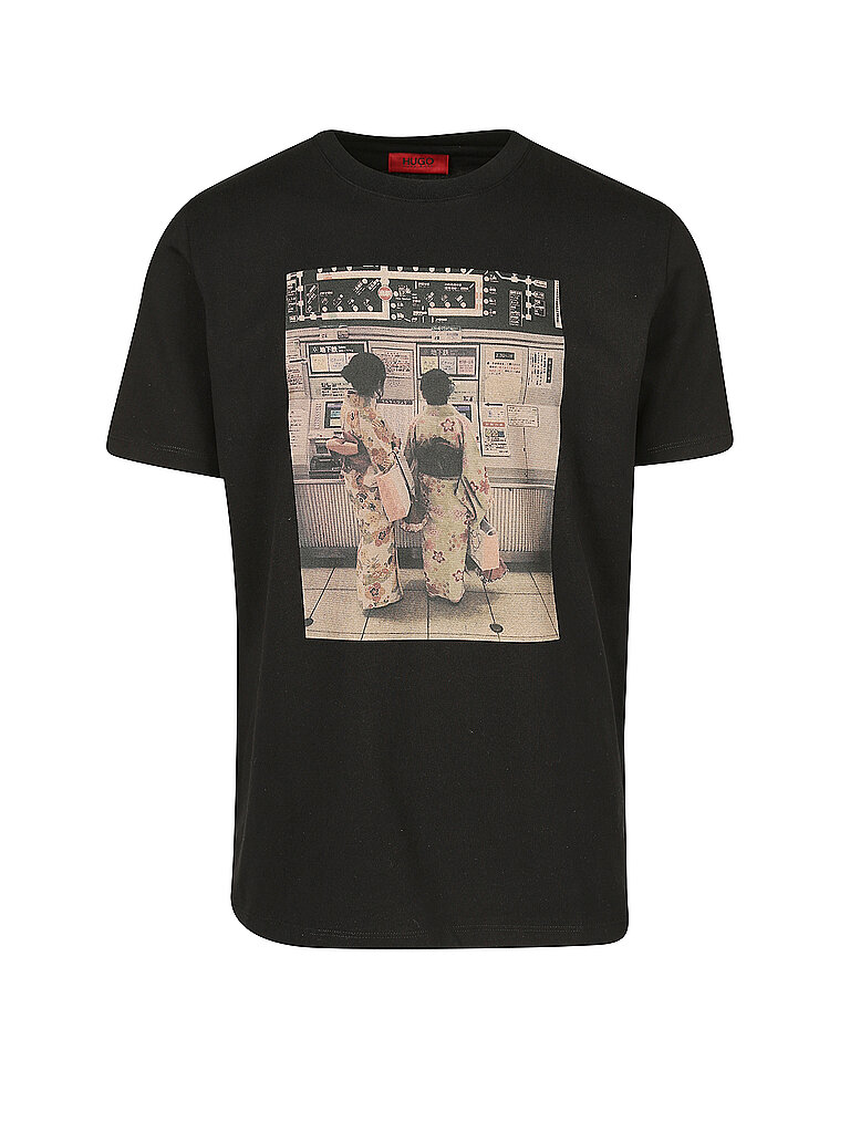 HUGO T Shirt Regular Fit  Dussuri  schwarz | S