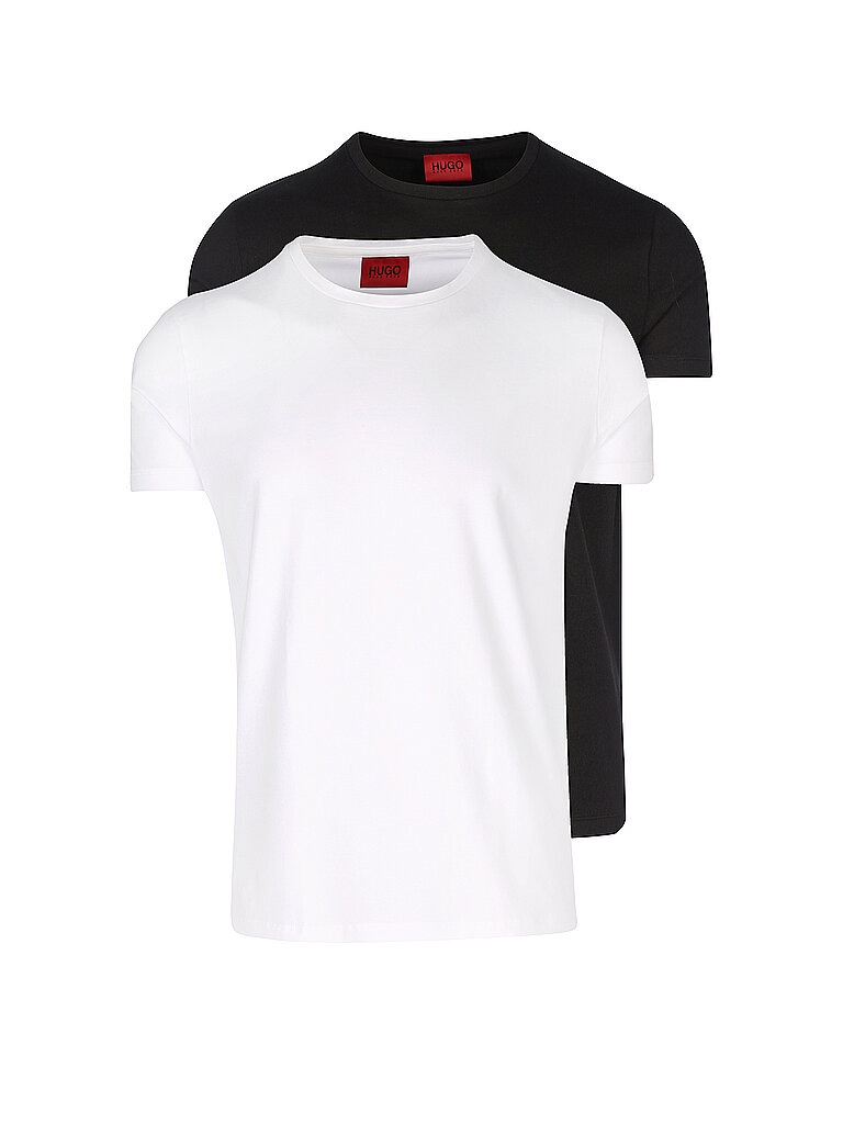 T-Shirt mit Logo-Print im 2er-Pack Modell HUGO-Round