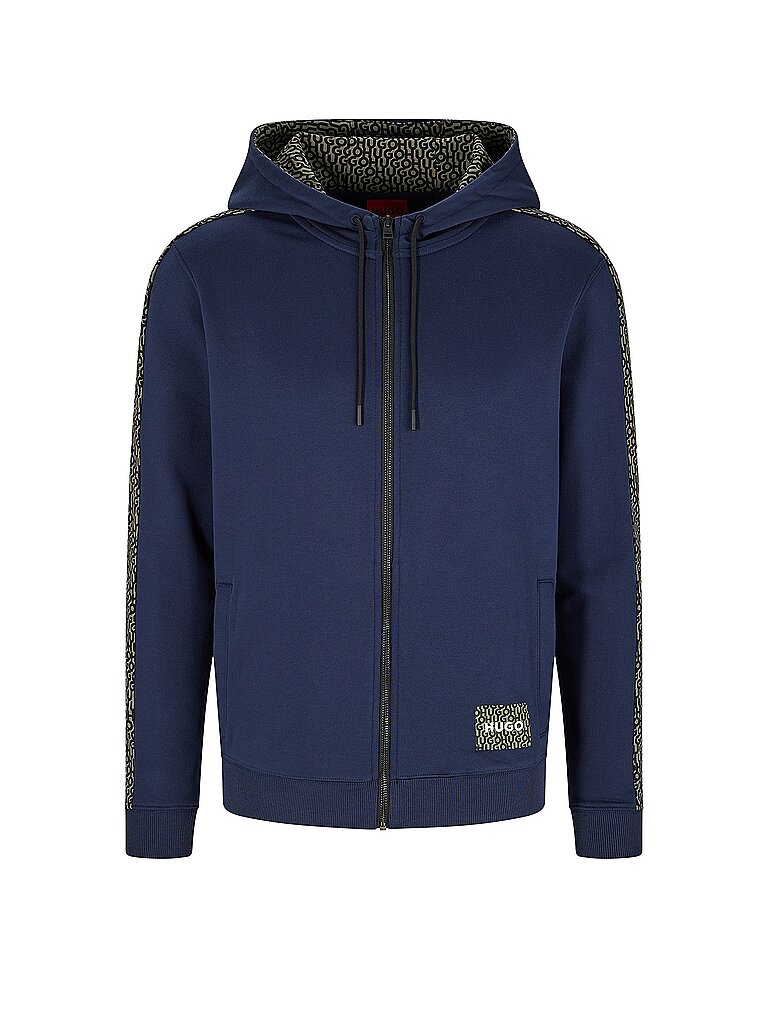HUGO Kapuzensweatjacke Dobbins blau | L