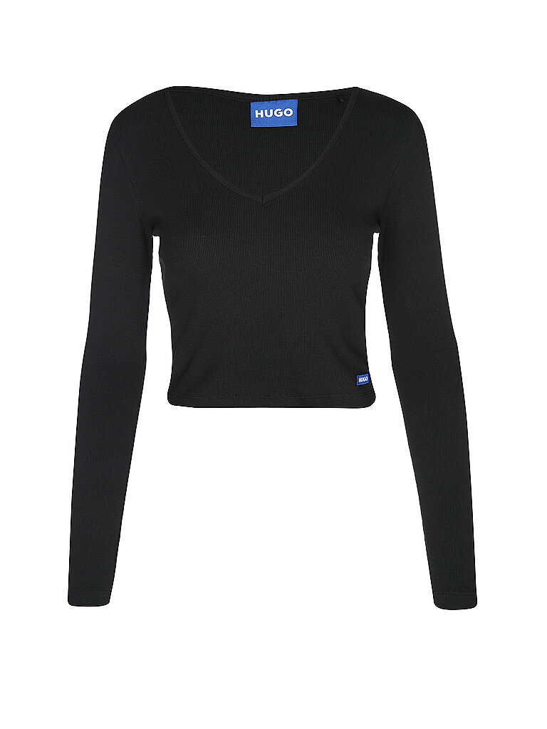 HUGO Langarmshirt DARIMINA Cropped Fit – HUGO