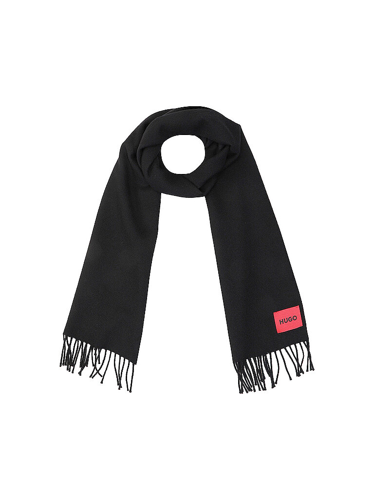 Wollschal mit Label-Patch