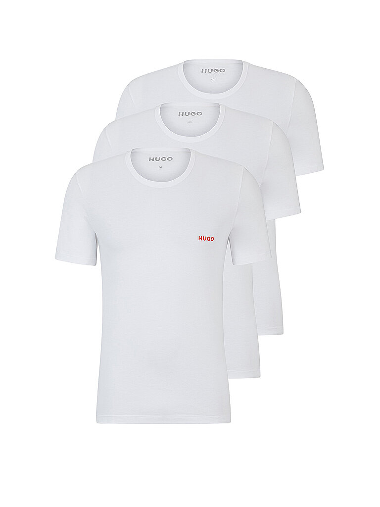 HUGO T-Shirt 3er Pkg. white weiss | S – HUGO