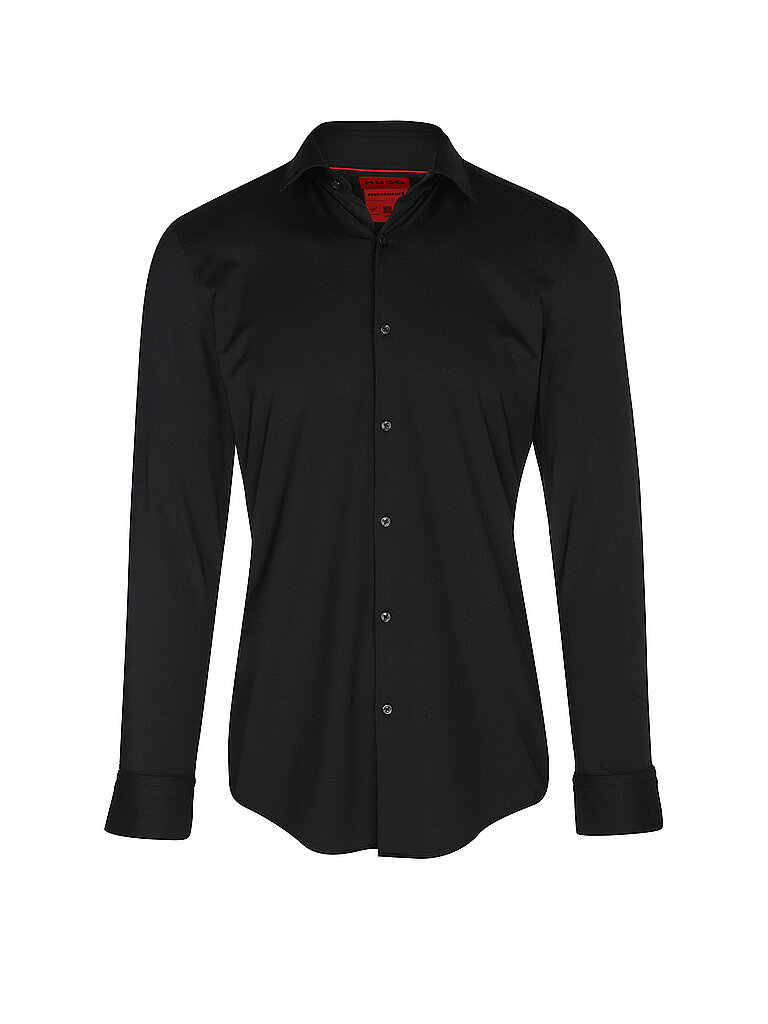 HUGO Jerseyhemd Slim Fit KENNO schwarz | 38