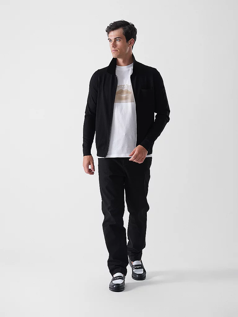 HUGO Strickjacke SAN JEAN schwarz | XXL