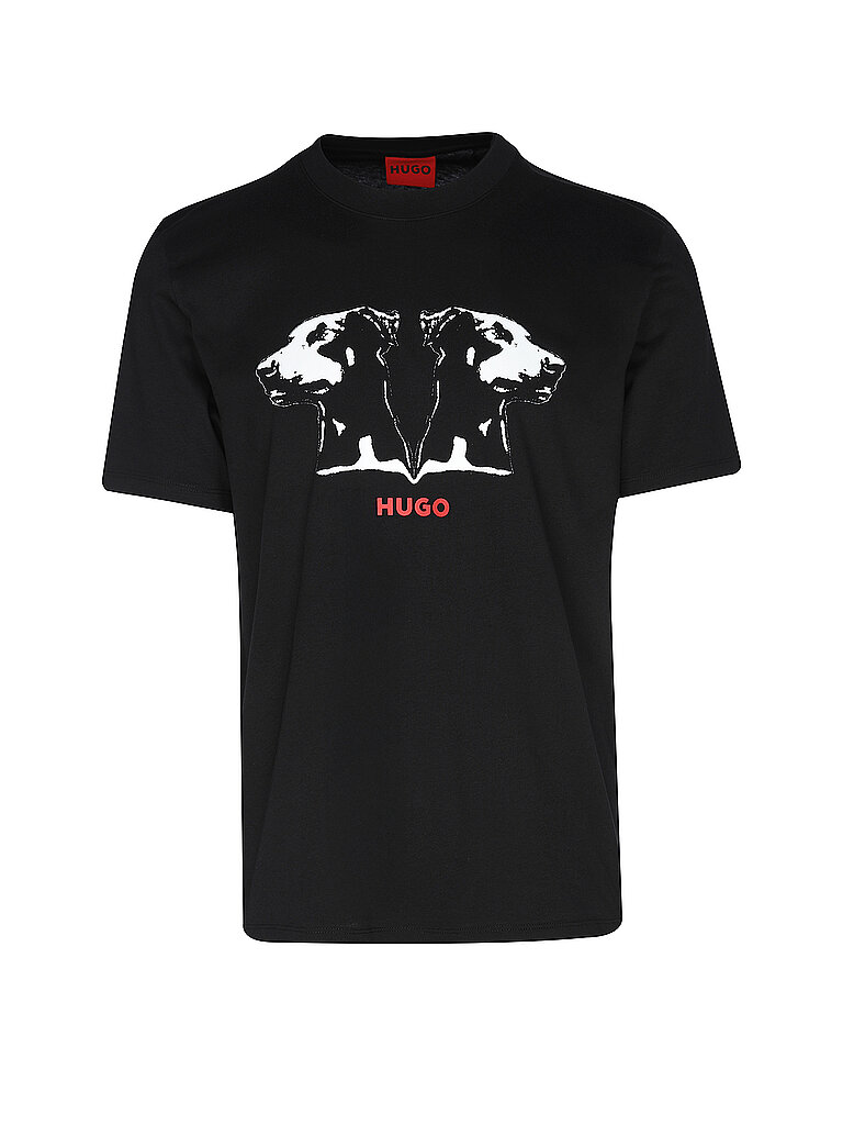 T-Shirt mit Motiv- und Label-Print Modell Dobero