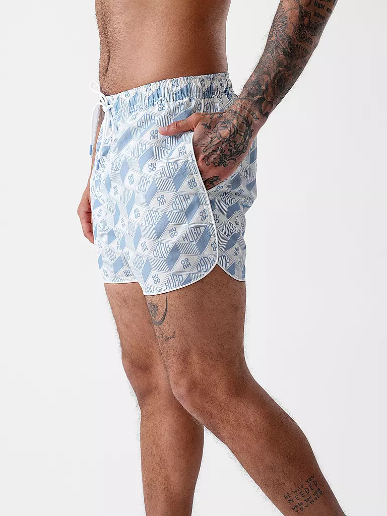 HUGO | Badeshorts RIK  | blau