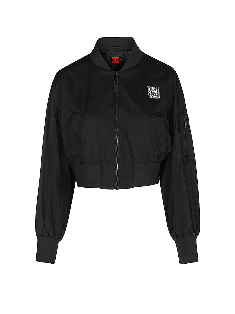 HUGO | Blouson Cropped Fit ASULANA | schwarz