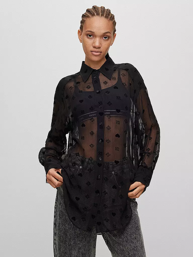 HUGO | Bluse ENNIA | schwarz